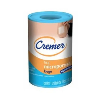 Fita Microporosa Cremer Bege 10cm X 4,5mt