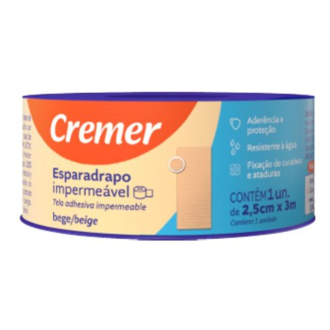 Cremer Esparadrapo Bege Impermeável 2,5cmx3m