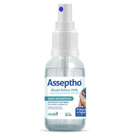 Álcool 70 Spray Antisséptico Assephto 30ml