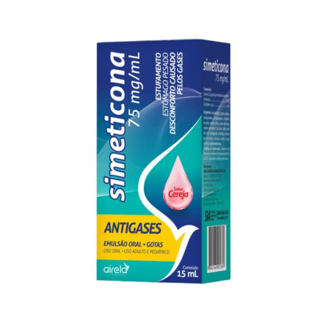 Simeticona 75Mg/Ml Gotas Sabor Cereja Airela 15Ml