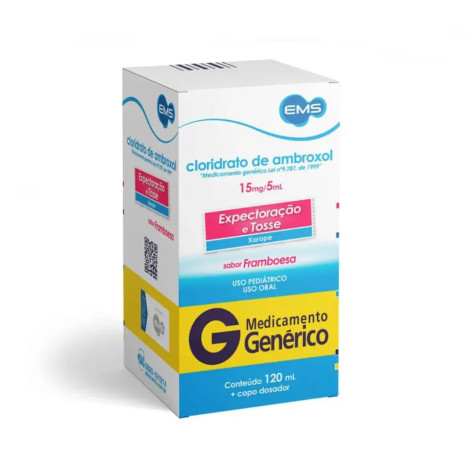 Cloridrato de Ambroxol 15mg/5ml xarope 120ml EMS Genérico
