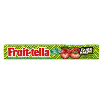 Bala Mastigável Fruittella Chewy Sour Morango Ácida 40g