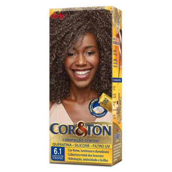  Tintura Cor Ton 6.1 Louro Escuro Acinzentado