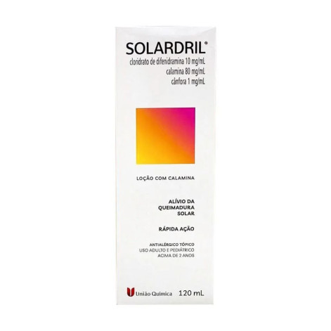 Solardril Loção Alívio Queimadura Solar Com 120ml União Química