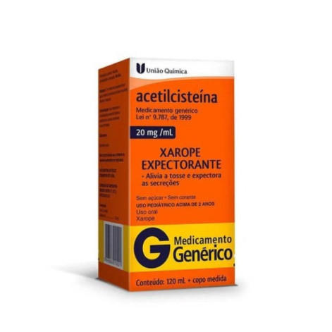 Xarope Acetilcisteína 20mg/ml União Química 120ml