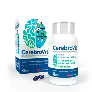 Suplemento Alimentar Memoria Cerebrovit 30 Cápsulas Sem Sabor