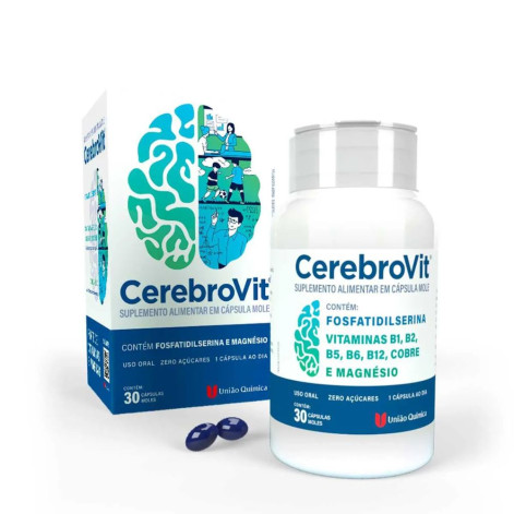 Suplemento Alimentar Memoria Cerebrovit 30 Cápsulas Sem Sabor