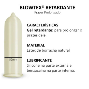 Camisinha Blowtex Prazer Prolongado Efeito Retardante 3 unidades