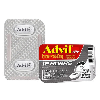  Advil 12h Ibuprofeno 600mg 2 comprimidos