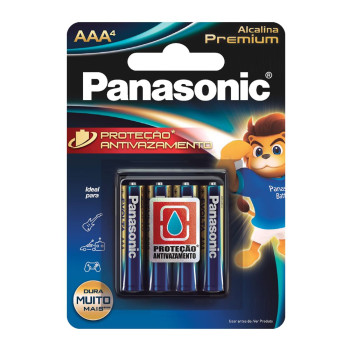 Pilha Alcalina Premium AAA (Palito) com 4 Unidades