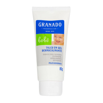 Talco em Gel Granado Bebê Dermocalmante Hipoalergênico Peles Sensíveis Sem Perfume 80g