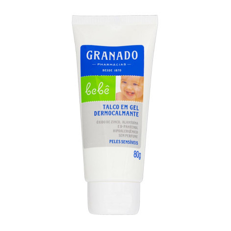 Talco em Gel Granado Bebê Dermocalmante Hipoalergênico Peles Sensíveis Sem Perfume 80g
