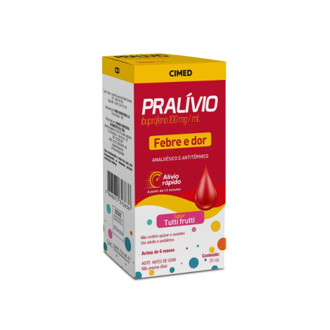 Pralivio 100 mg/ml Suspensão Oral 20ml Tutti Frutti Cimed