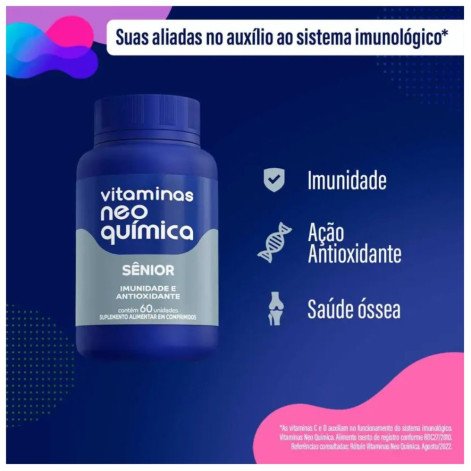 Polivitamínico Neo Química Sênior Imunidade e Antioxidante 60 comprimidos