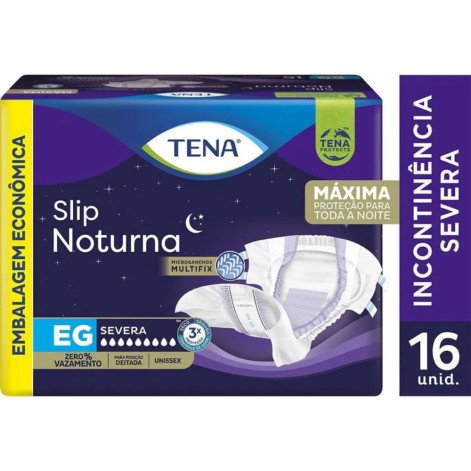 Fralda Geriátrica Tena Slip Noturna EG 16 Unidades