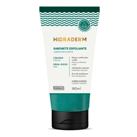 Sabonete Esfoliante Facial e Corporal Hidraderm Erva-Doce com 180ml