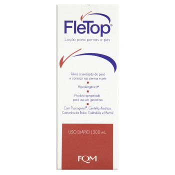 Loção para Pernas e Pés Fletop com 200ml