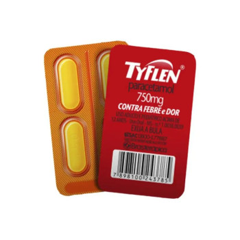 Tyflen Paracetamol 750mg 4 comprimidos