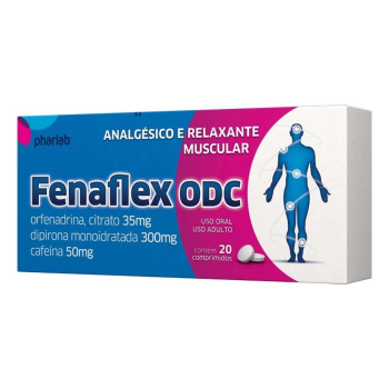 Fenaflex ODC 35mg + 300mg + 50mg com 20 Comprimidos Pharlab
