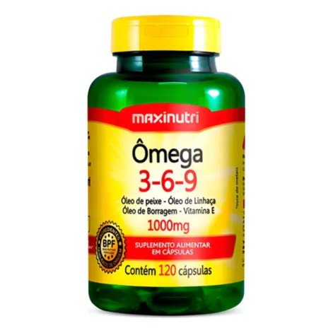 Ômega 3-6-9 Triplo 1000mg 120 Cápsulas Maxinutri