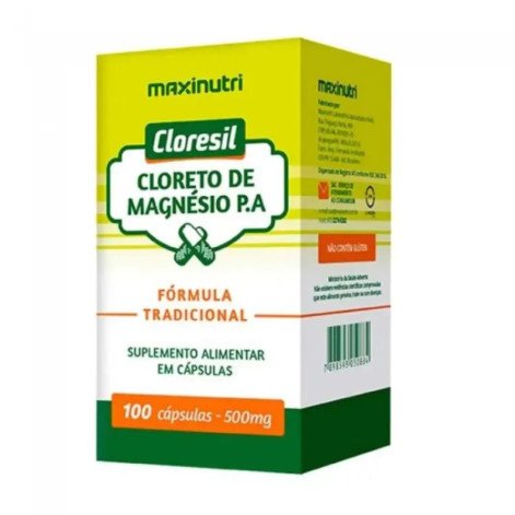 Cloresil Cloreto de Magnésio P.A Maxinutri 100 Cápsulas