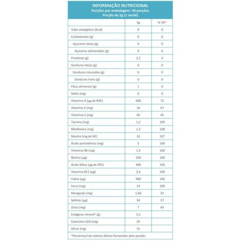 Colágeno Hidrolisado Verisol Frutas Vermelhas + Coenzima Q10 30 Sachês 5g