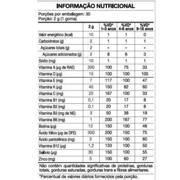 Vitamina A-z Kids Suplemento Alimentar em Goma Vitatoon