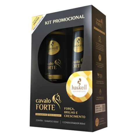 Kit Haskell Cavalo Forte Shampoo 500ml + Condicionador 500ml