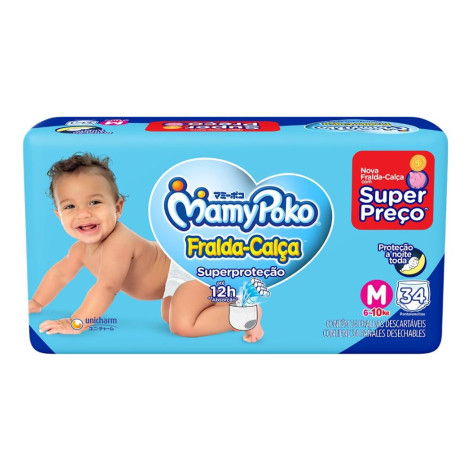 Fralda Calça MamyPoko Super Proteção M 34 unidades