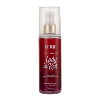 Body Splash Lady in Red Com 200ml Kiss New York