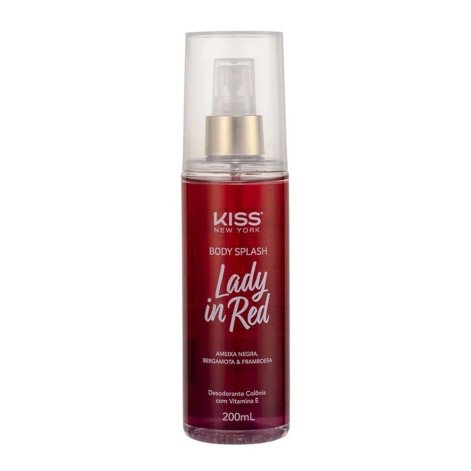 Body Splash Lady in Red Com 200ml Kiss New York