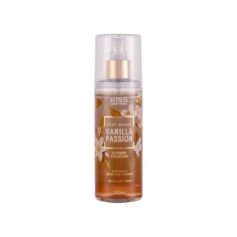 Body Splash Vanilla Passion Blooming Collection Bergamota Baunilha E Caramelo 200ml Kiss New York