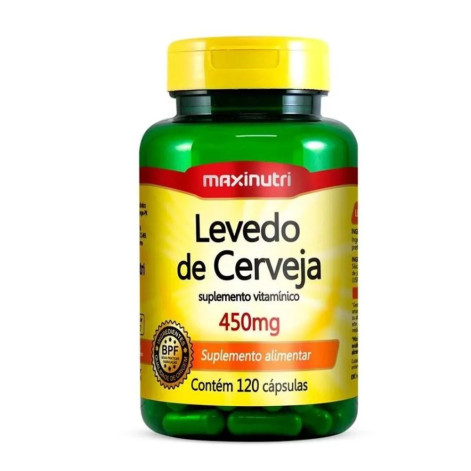 Levedo de Cerveja 450mg 120 cápsulas Maxinutri