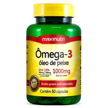 Ômega 3 Óleo De Peixe 60 Capsulas 1000mg Maxinutri