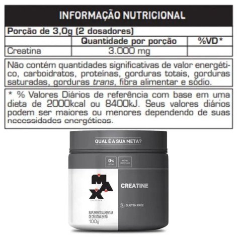 Creatina 100g Max Titanium 100 G Natural