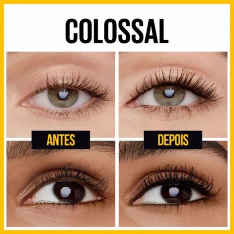Máscara de Cílios Maybelline The Colossal Volum' Express à Prova D'água Preto 9,2ml