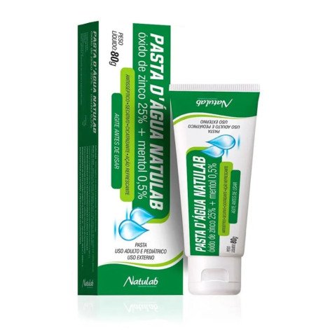 Pasta Dagua Oxido Zinco + Mentol 25% Com 80G Natulab
