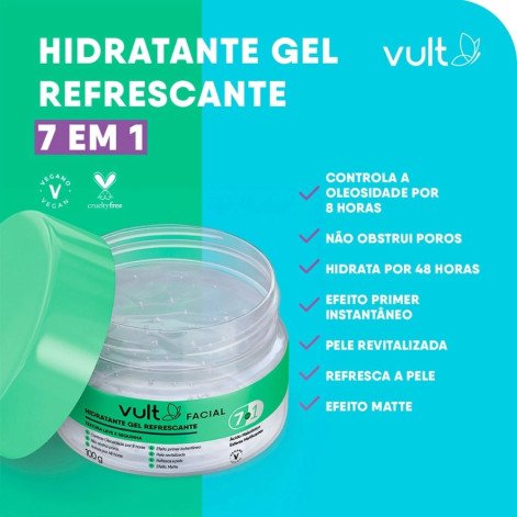 Gel Hidratante Facial Vult Refrescante 7 em 1 100g