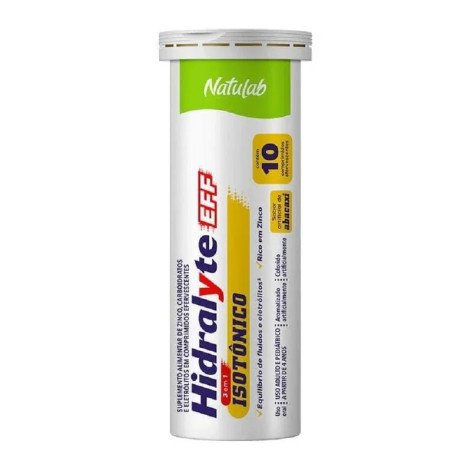 Hidralyte EFF 3 em 1 Natulab Isotônico Abacaxi 10 Comprimidos Efervescentes