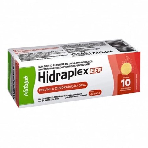 Hidraplex Natulab Sabor Guaraná com 10 Comprimidos Efervescentes