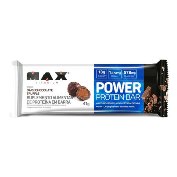 Barra de Proteína Max Titanium Power Protein Bar Dark Chocolate Truffle 41