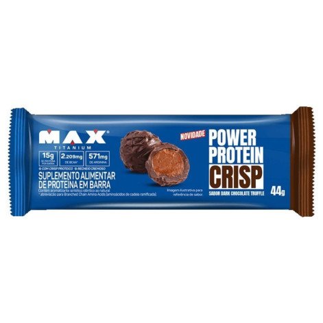 Power Protein Crisp Barra Max Titanium Sabor Dark Chocolate Truffle 44g