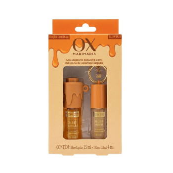 Kit OX Mari Maria Óleo Capilar + Gloss Labial Caramelo Salgado