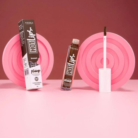Gloss Labial Vizzela Hot Lips Brown 4g
