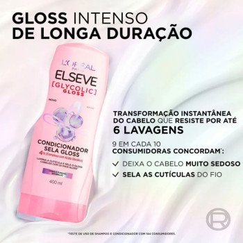 Condicionador Sela Gloss L'Oréal Paris Elseve Glycolic Gloss 200ml