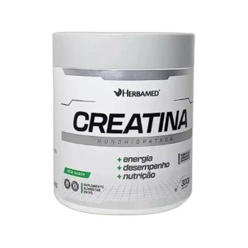 Creatina Pura Monoidratada sem Sabor 300g - Herbamed
