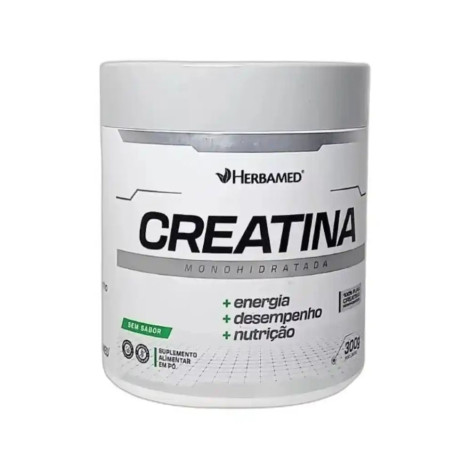 Creatina Pura Monoidratada sem Sabor 300g - Herbamed