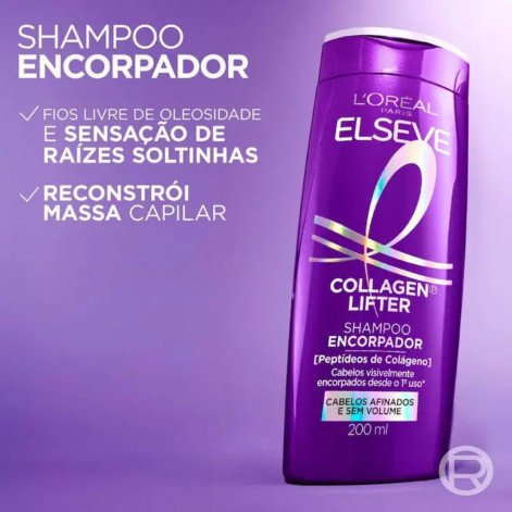 Shampoo Encorpador Elseve Collagen Lifter 200ml