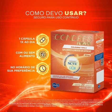 Colágeno Tipo II Condres Force 30 Cápsulas