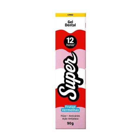  Gel Dental Cimed Super 12h Frutas Vermelhas 90g